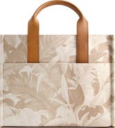 Tommy Bahama Floral Canvas & Leather Trim Tote Bag