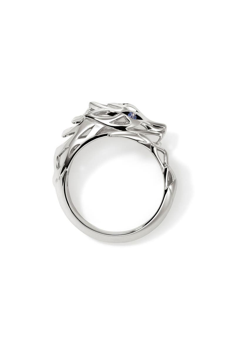 Naga Bypass Ring, Alternate, color, SILVER