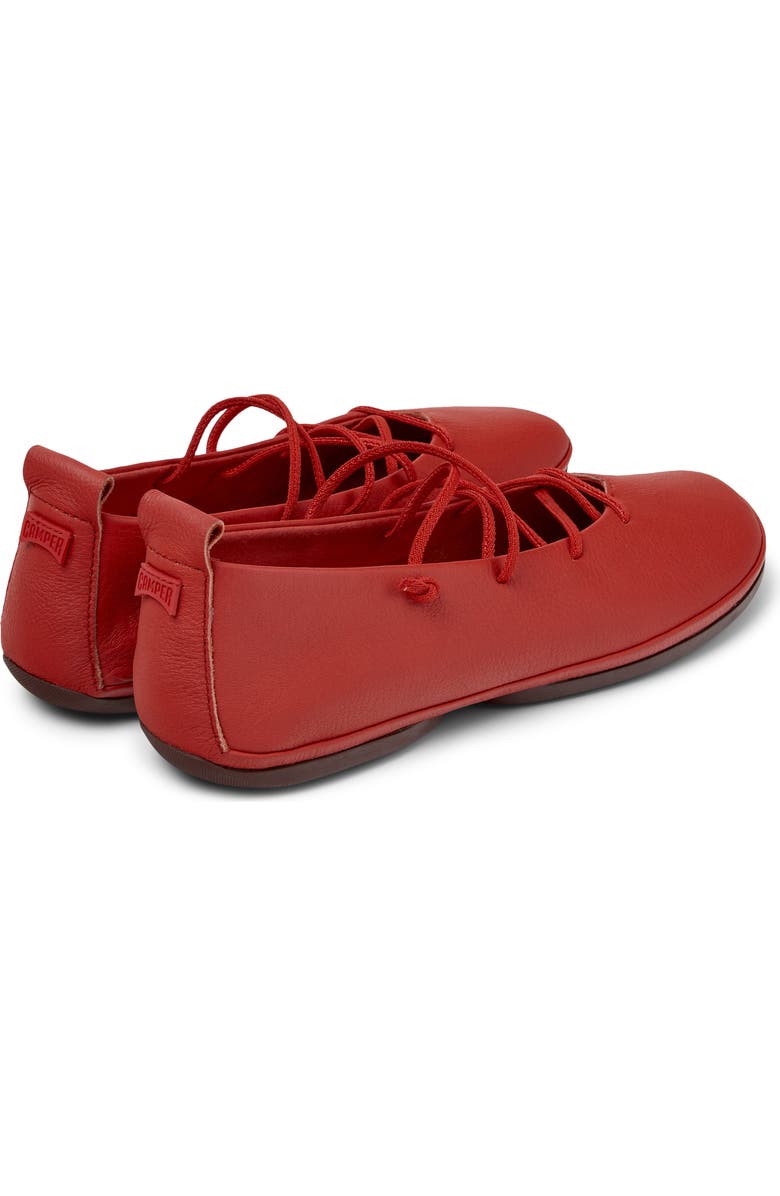 Camper Right Nina Ballerina Flat, Alternate, color, Medium Red