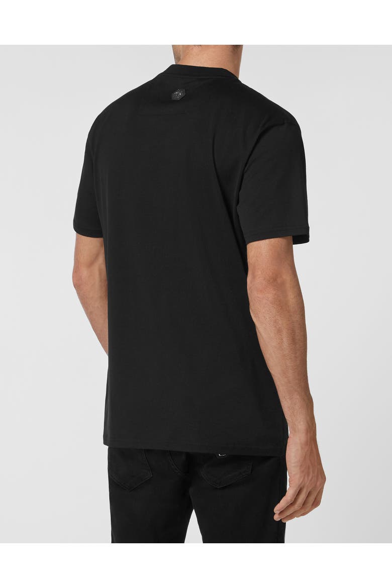 T-Shirt Round Neck Men, Alternate, color, black/blue