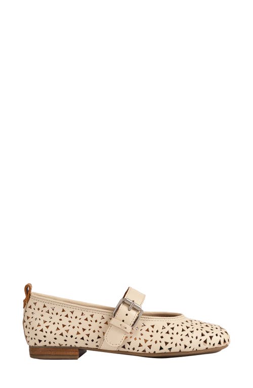 Shop Gentle Souls By Kenneth Cole Gentle Souls Karla Mary Jane Flat In Ivory Perforated Leather