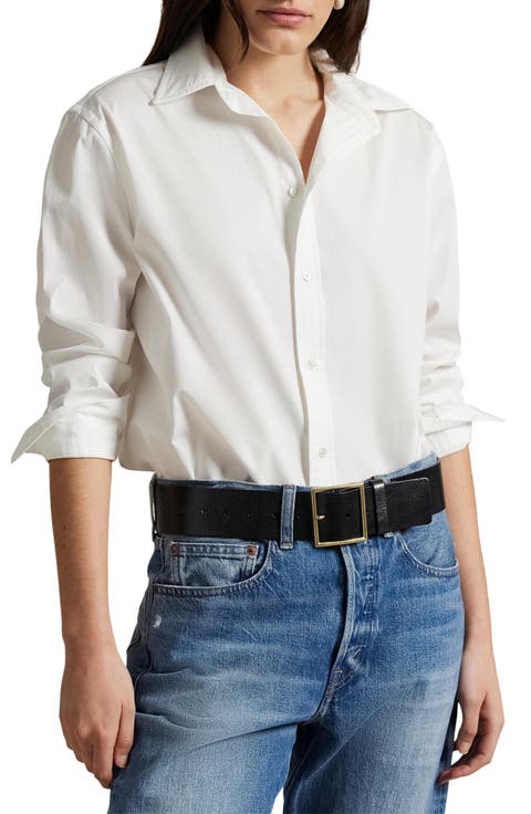 Cotton Button-Front Shirt