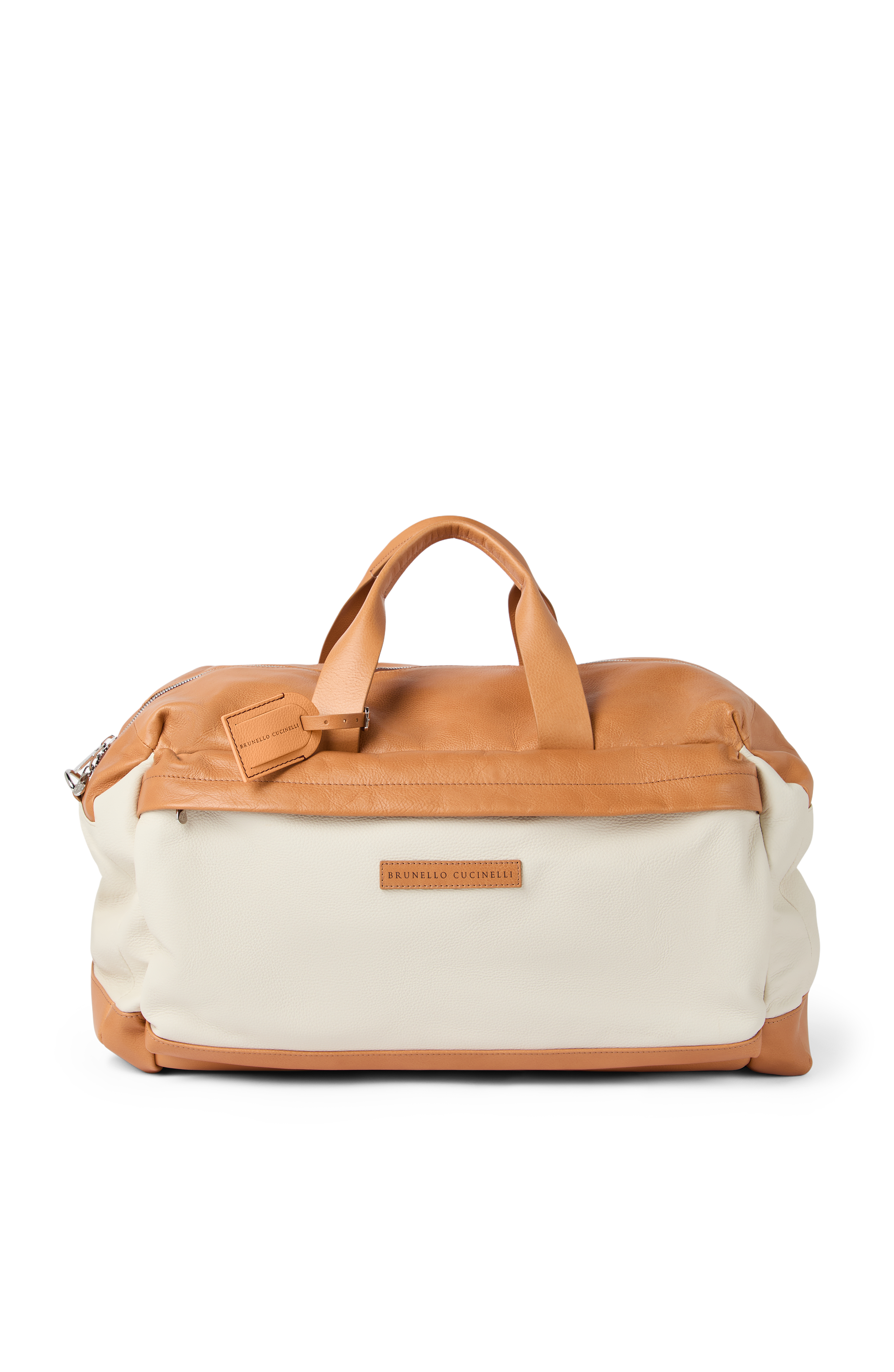 Brunello Cucinelli Grained calfskin active bag, Main, color, Natural
