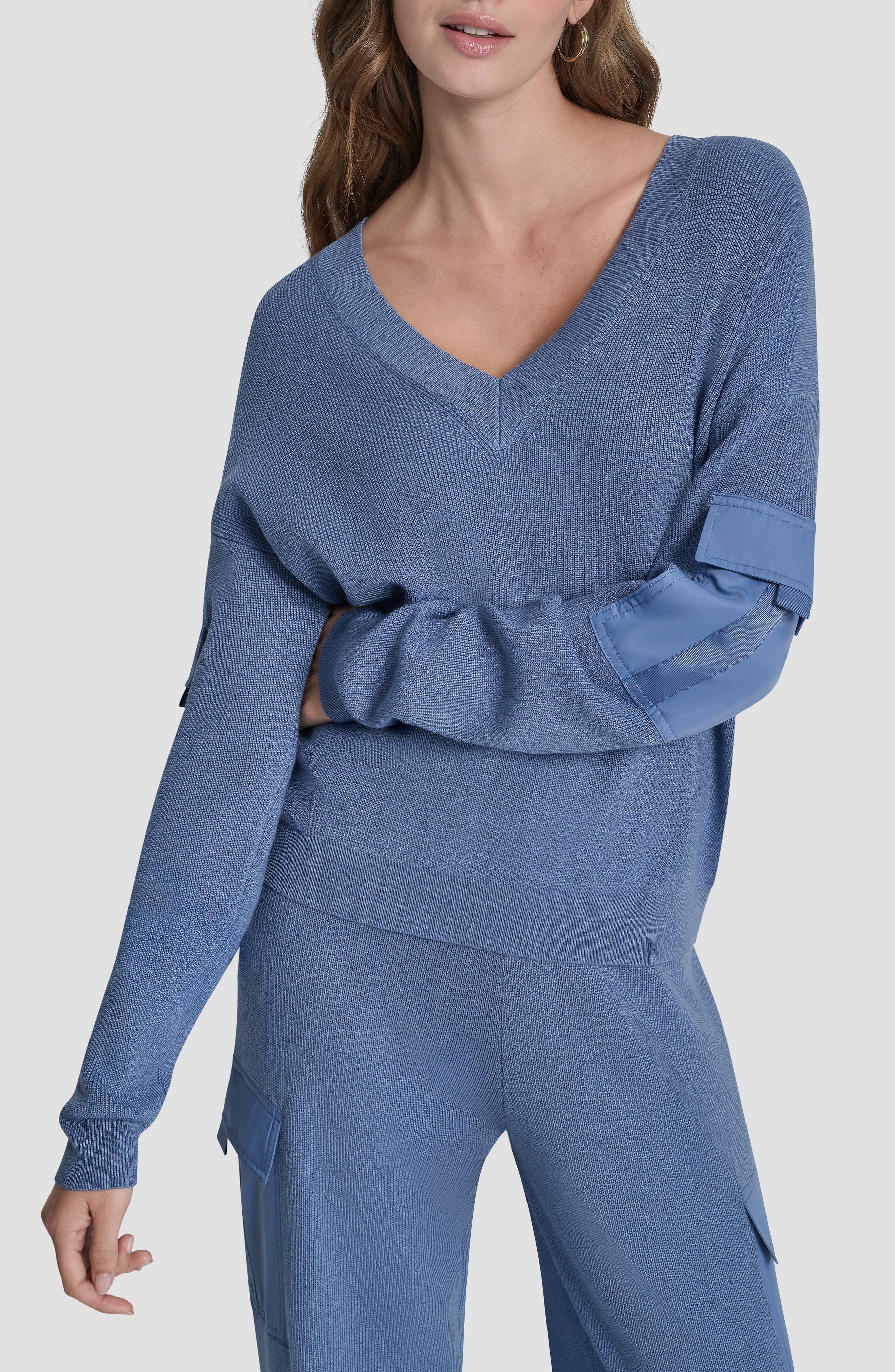 Cargo Sleeve Rib Sweater - image 5