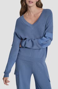 DKNY Cargo Sleeve Rib Sweater