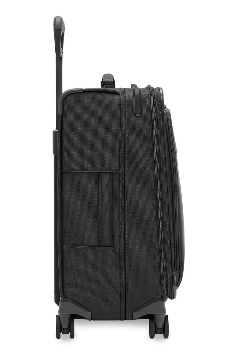 Baseline 24-Inch Checked Expandable Spinner Suitcase, Alternate, color, BLACK