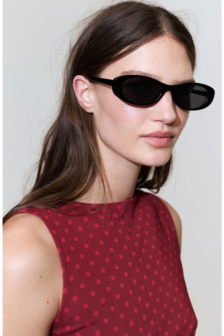 Polka Dot Tulle Top, Alternate, color, RED