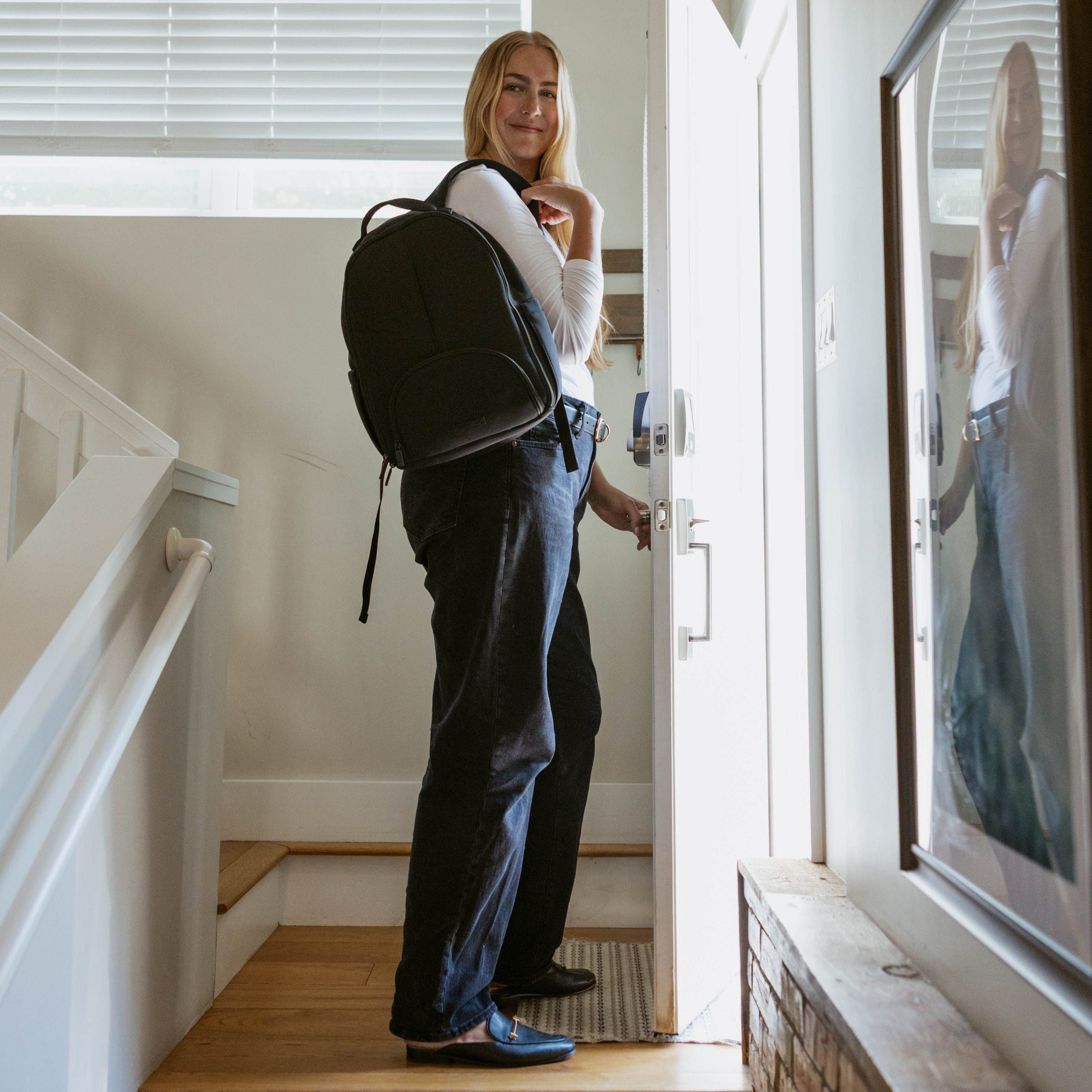 Parker Baby Co. Drift Neoprene Lite Diaper Backpack, Alternate, color, Black