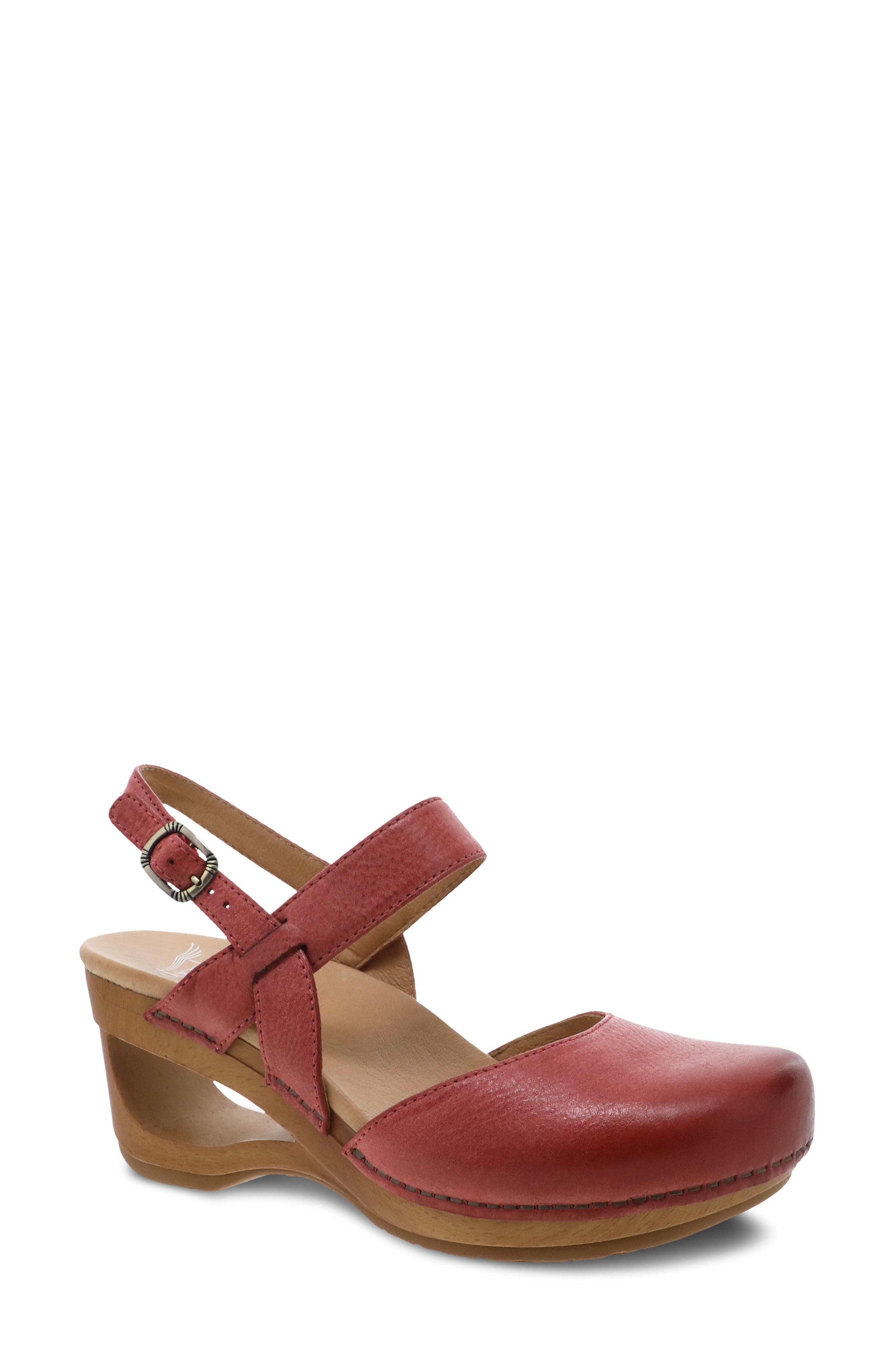 Taci Slingback Clog Sandal, Main, color, RED