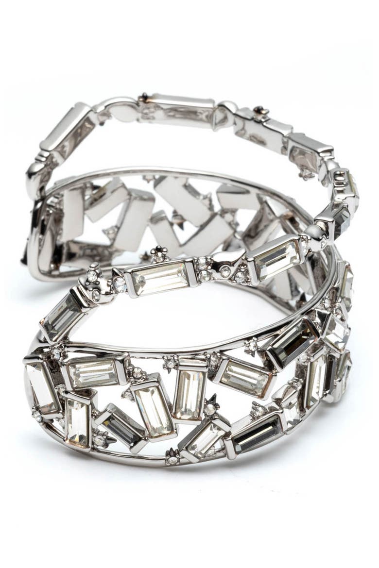 Winter Paisley Scattered Crystal Cuff, Alternate, color, CRYSTAL
