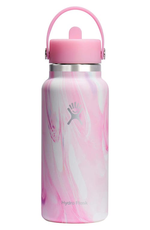 Hydro Flask 32-ounce Wide Mouth Flex Straw Cap Water Bottle In Pink