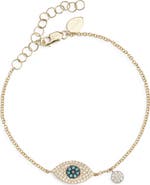 Meira T Diamond & Sapphire Evil Eye Bracelet