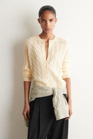 COS Cable-knit Cashmere Cardigan