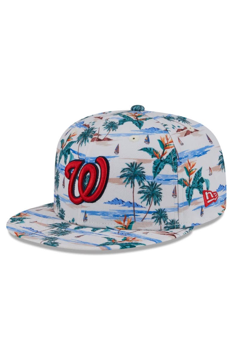 New Era Men's New Era  White Washington Nationals 2025 Spring Training 9FIFTY Snapback Hat, Main, color, 