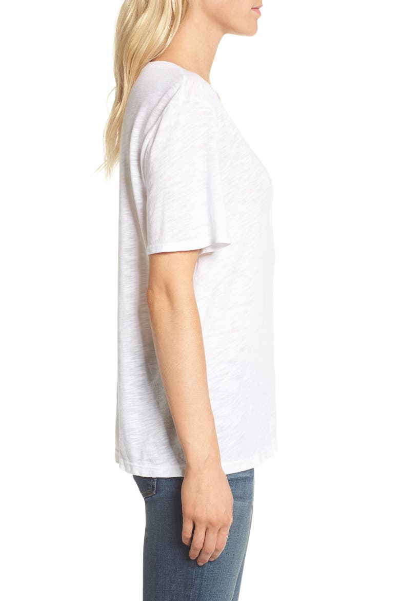 Slub Crewneck Tee, Alternate, color, WHITE