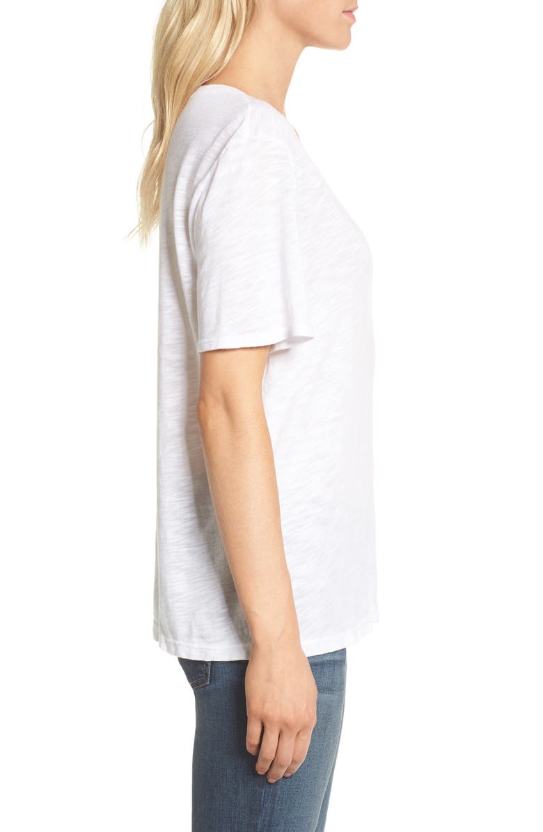 Splendid Slub Crewneck Tee, Alternate, color, White