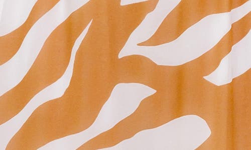 Flying Tomato Zebra Print V-neck Maxi Dress In Brown
