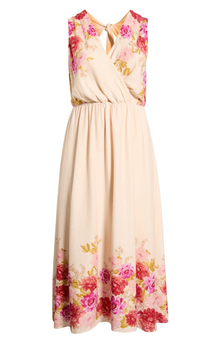 Halogen<sup>®</sup> Cutout Tie Back Maxi Dress, Alternate, color, Buttercream