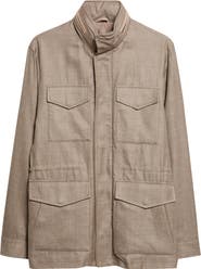 J. Mueser Water Resistant Virgin Wool, Silk & Linen Field Jacket