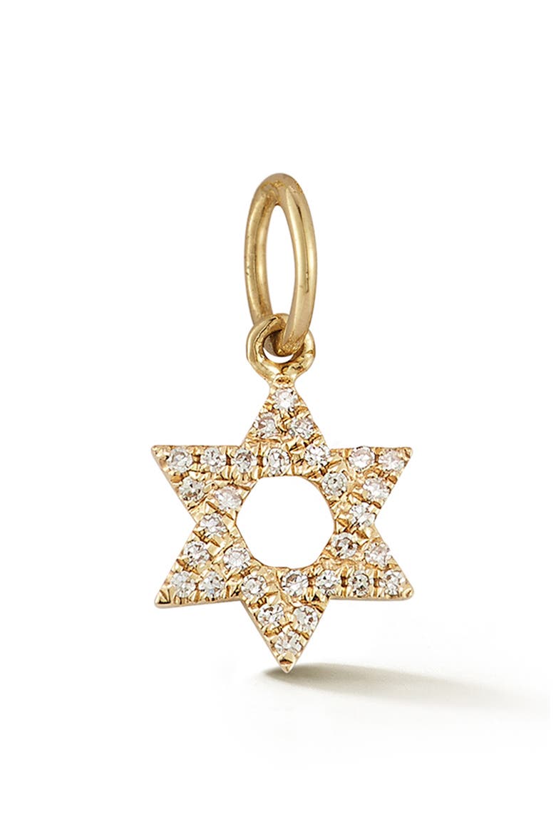 Star of David Diamond Pavé Charm, Main, color, 14K YELLOW GOLD
