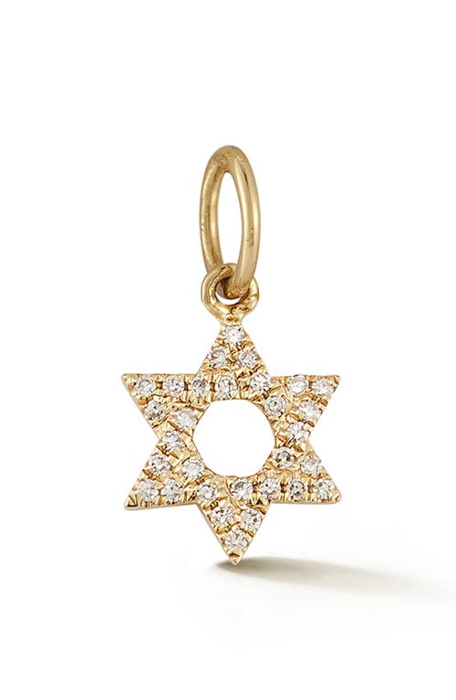 Ef Collection Star Of David Diamond Pavé Charm In 14k Yellow Gold