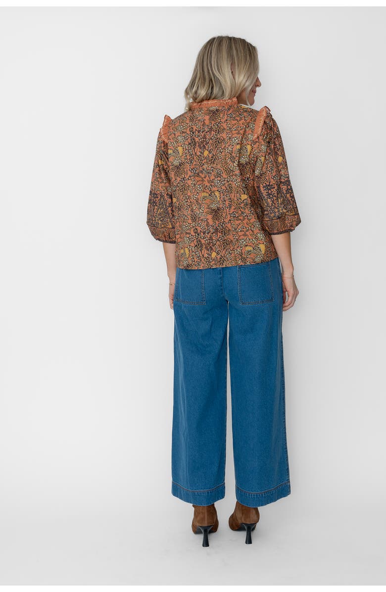 West Of Isabelle Top, Alternate, color, Brown