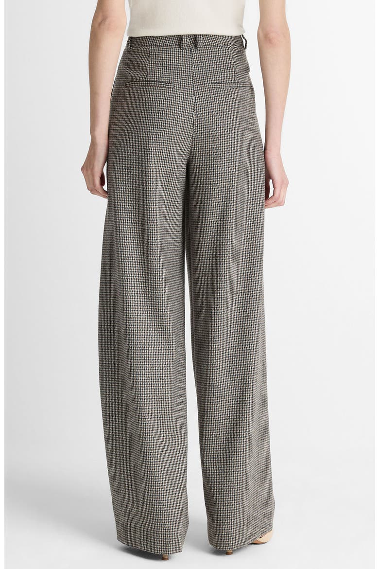 Wool Blend Houndstooth High Rise Trousers, Alternate, color, CACAO HOUNDSTOOTH