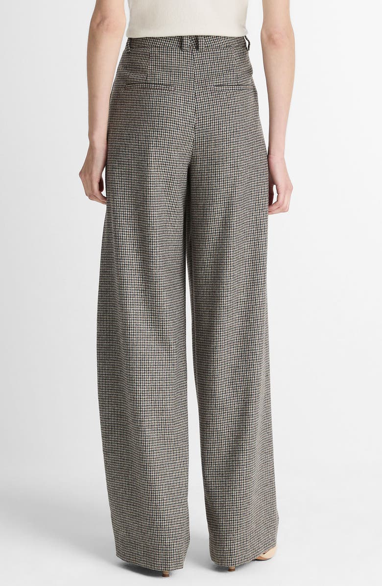 Vince Wool Blend Houndstooth High Rise Trousers, Alternate, color, Cacao Houndstooth