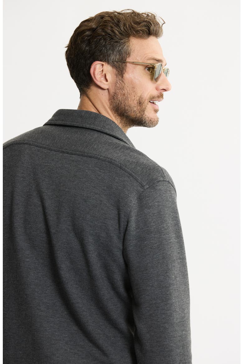 Knit Shirt Jacket, Alternate, color, GREY