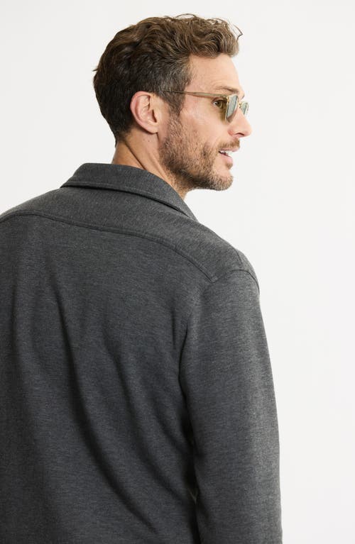 Jachs Knit Shirt Jacket In Gray