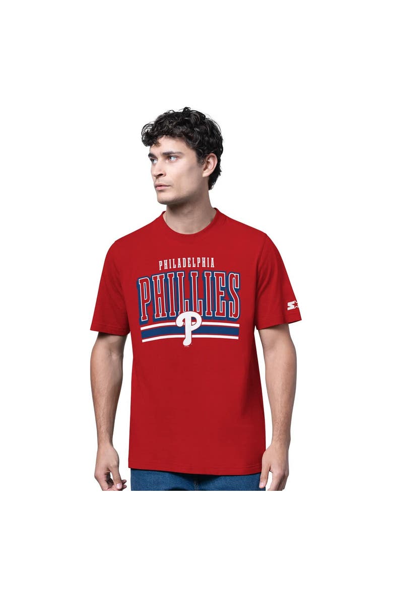 Men's Starter  Heather Gray/Red Philadelphia Phillies Two-Pack Long Sleeve & Short Sleeve T-Shirt Set, Alternate, color, Red