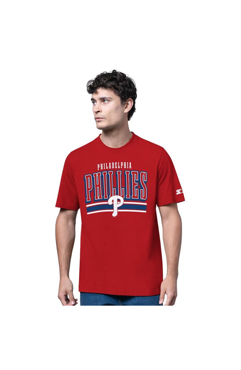 STARTER Men's Starter Heather Gray/Red Philadelphia Phillies Two-Pack Long Sleeve & Short Sleeve T-Shirt Set, Alternate, color, Red