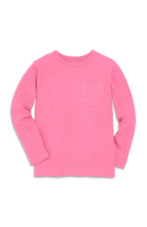 Kids Long Sleeve Slub Pocket Tee