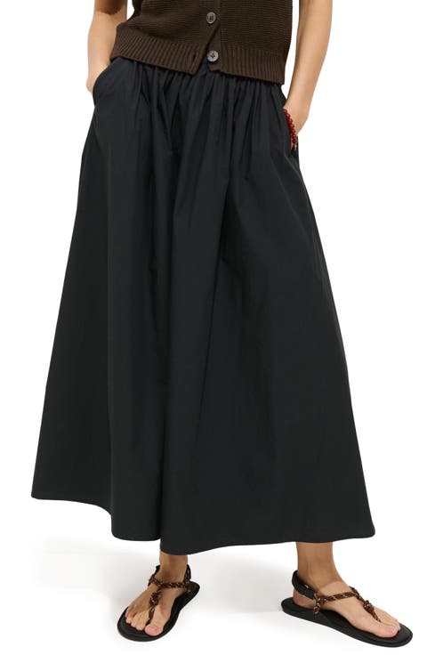 Charlie Poplin Maxi Skirt