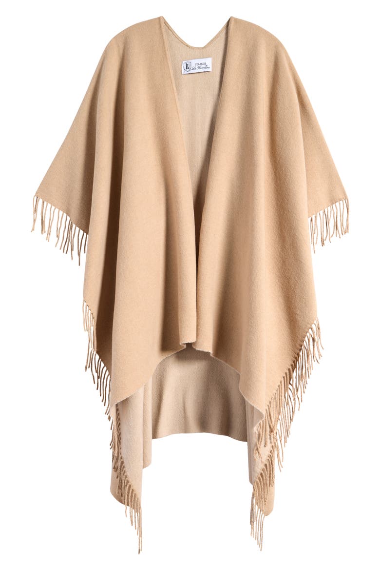 Fringed Ruana, Main, color, BEIGE