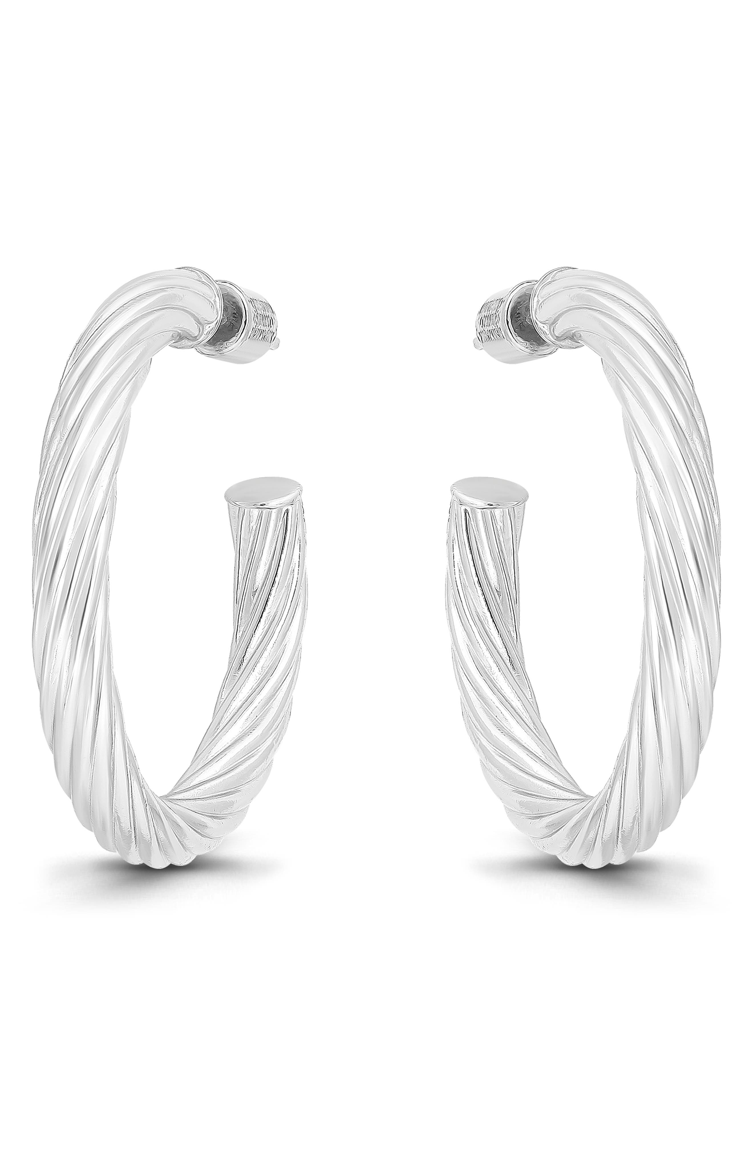 Christian Siriano New York Twist 30mm Hoop Earrings