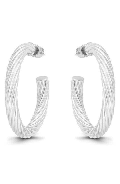 Twist 30mm Hoop Earrings