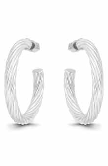 Christian Siriano New York Twist 30mm Hoop Earrings