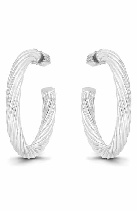 Christian Siriano New York Twist 30mm Hoop Earrings