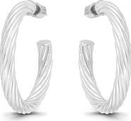 Christian Siriano New York Twist 30mm Hoop Earrings