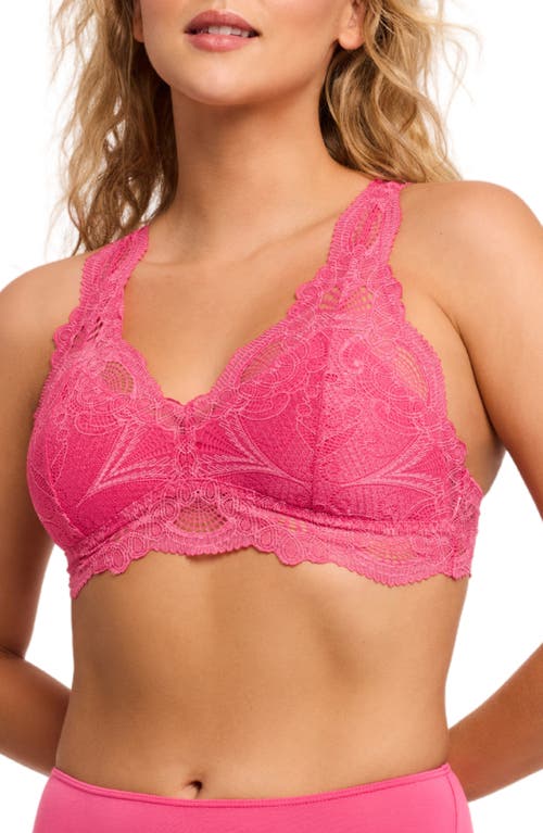 Fleur't Belle Époque Lace T-back Bralette In Azalea
