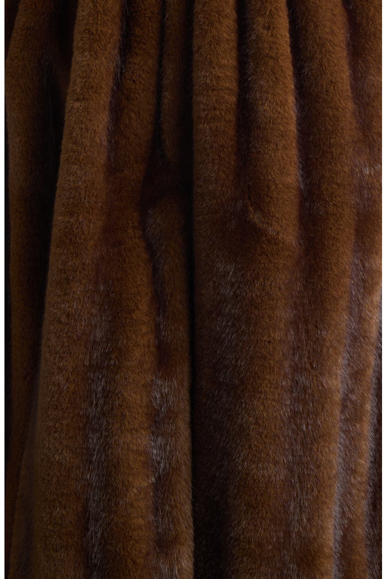 Miranda Faux Fur Coat, Alternate, color, BROWN