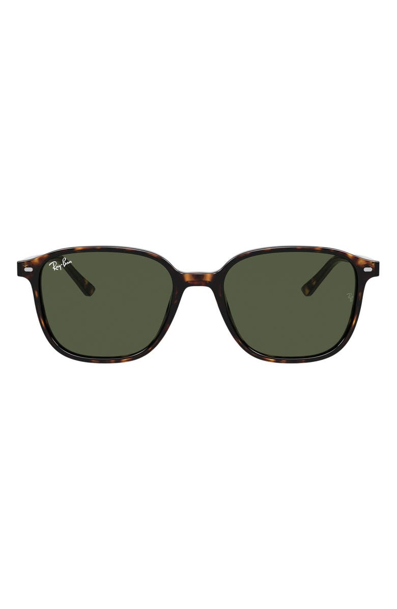 Ray-Ban 53mm Square Sunglasses, Main, color, Green Havana