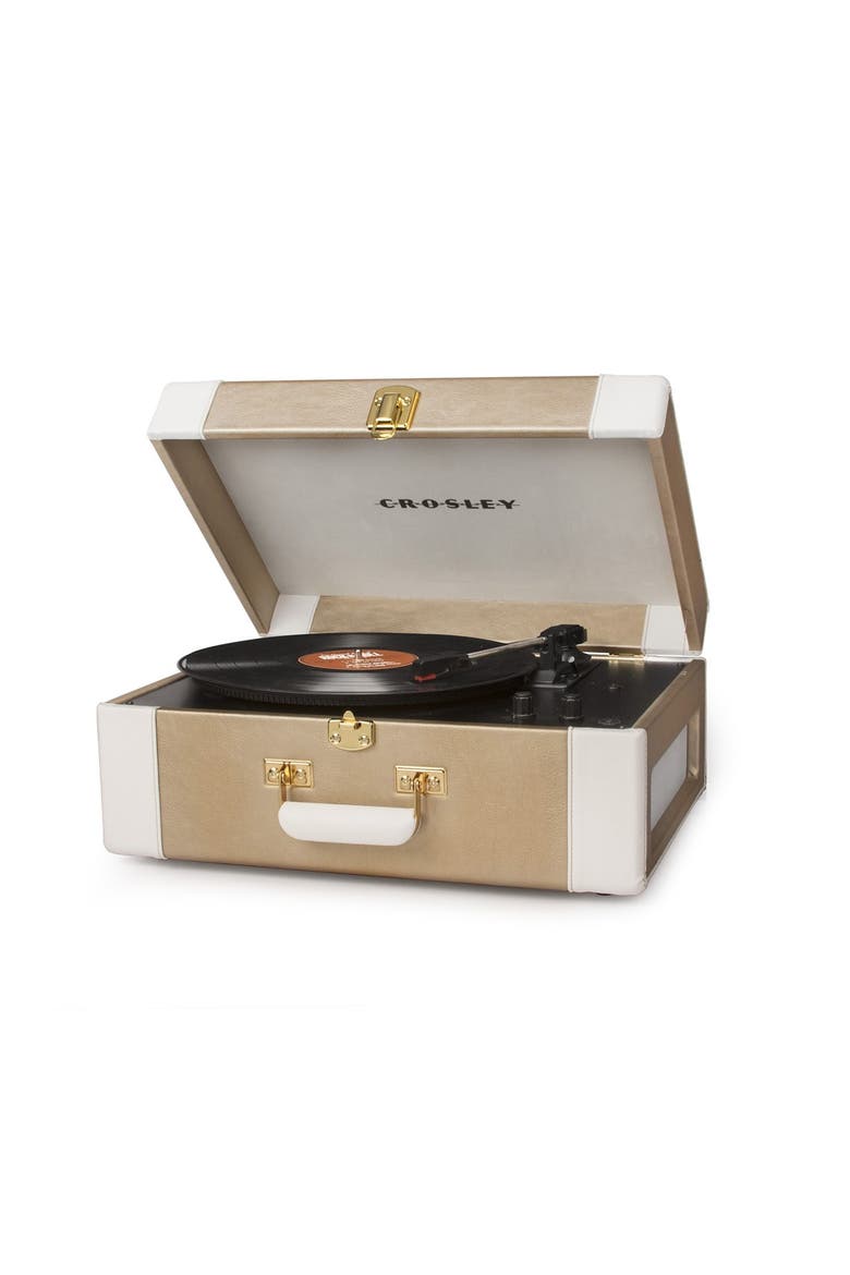 'Keepsake' Portable USB Turntable, Main, color, GOLD