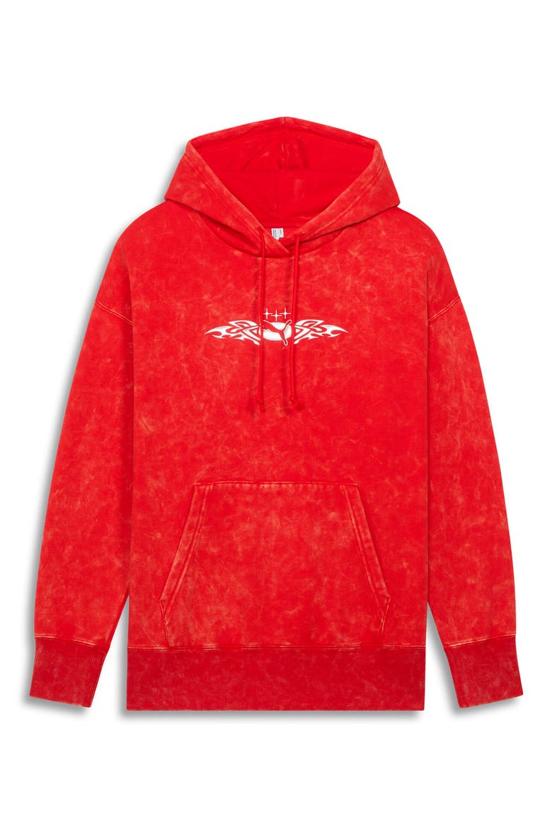 Street X Relaxed Graphic Hoodie, Alternate, color, FOR ALL TIME RED