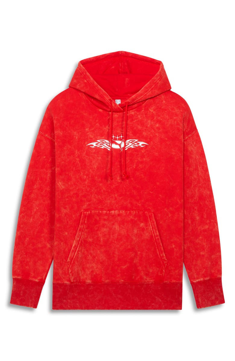 PUMA Street X Relaxed Graphic Hoodie, Alternate, color, For All Time Red