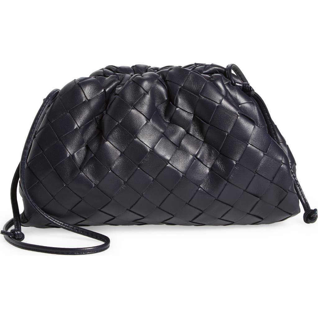 Bottega Veneta Small The Pouch Leather Clutch In Black