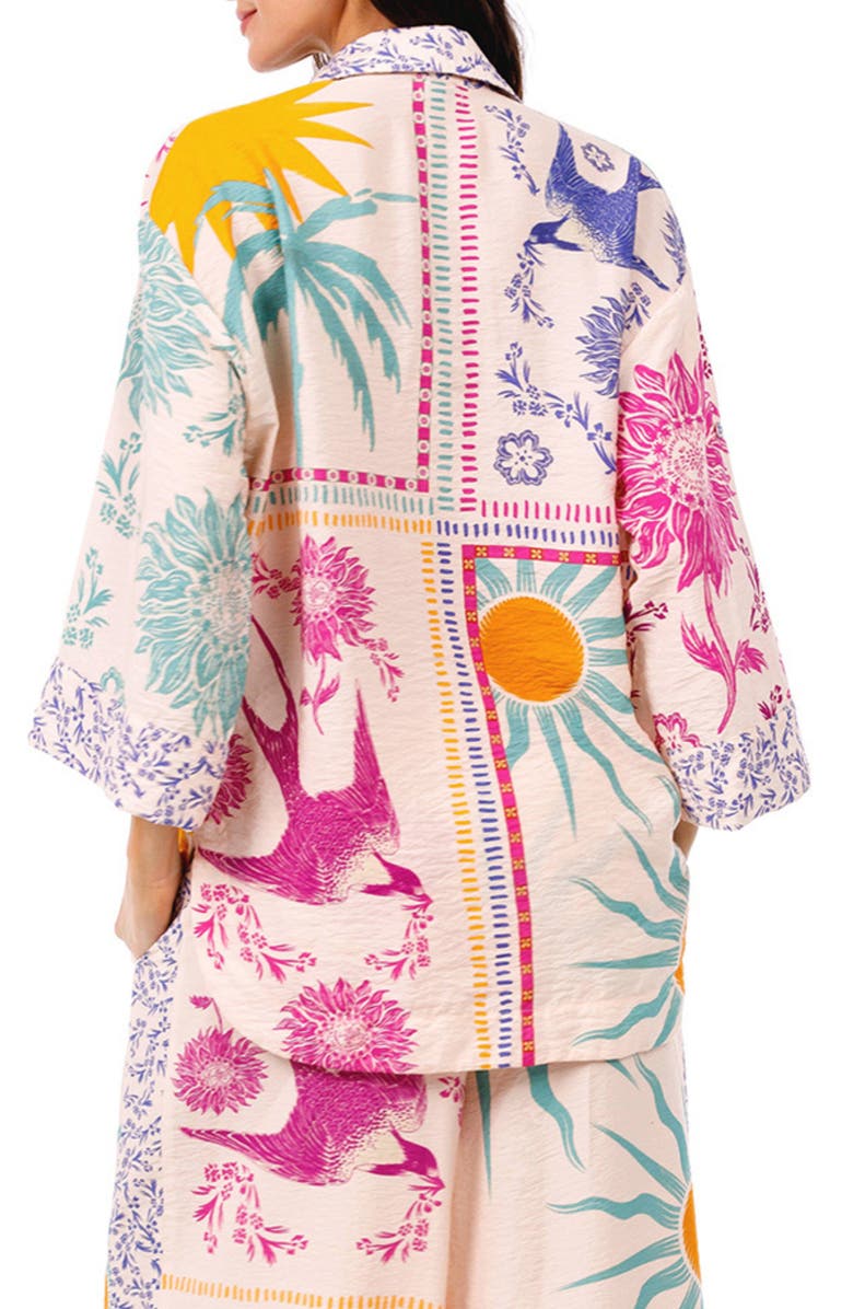Agua Bendita Chrissy Alina Cover-Up Shirt, Alternate, color, Pink