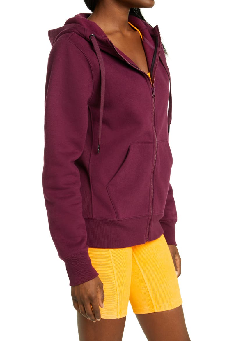 Cara Full Zip Hoodie, Alternate, color, PURPLE NECTAR