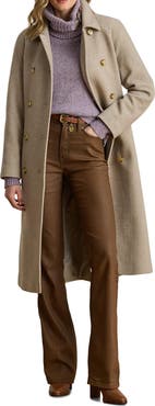 Lauren Ralph Lauren Plaid Belted Double Breasted Coat